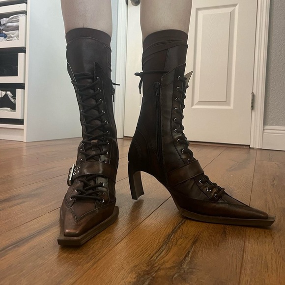 KNWLS Brown XSerpent Boots! Size IT 38 - Picture 1 of 8